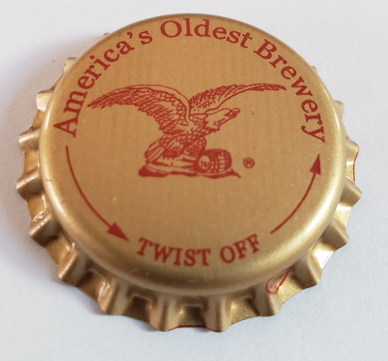 100 Gold Beer Bottle Caps Yuengling America's oldest Eagle Etsy