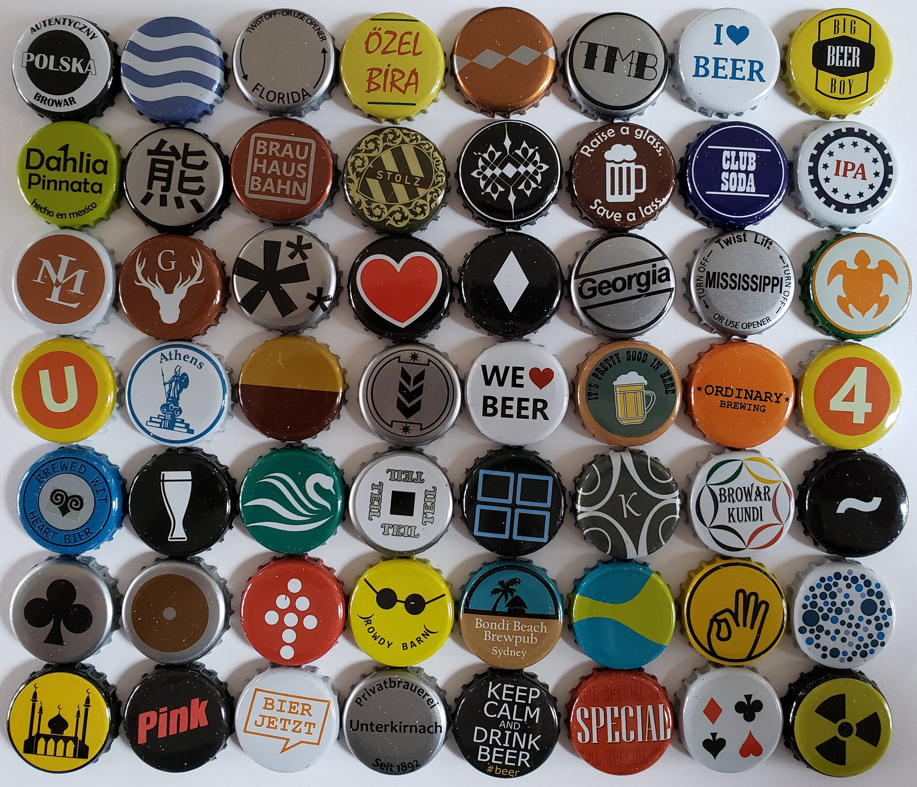 1000 Assorted Beer Bottle Caps Crown Caps Beer Cap Tables No Etsy
