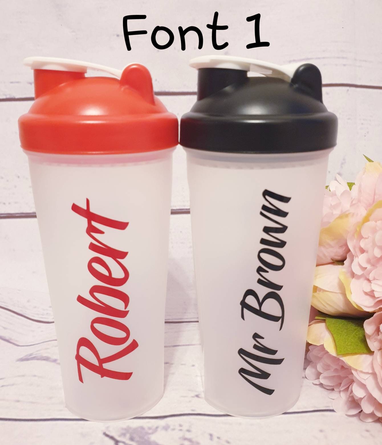 Personalised 700ml Protein Red Black Shaker Bottle Smoothie Gift Gym  Workout Present Birthday Sports Weight Loss Surgery Measure Mixer Ball 