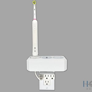 Electric Toothbrush Holder, Oral B, 3x, Bathroom Counter Organizer, Wall Mount