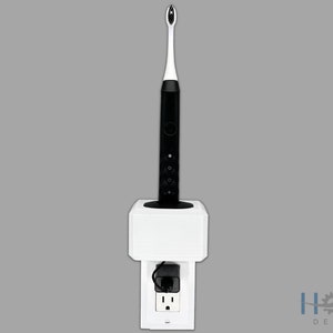 Soporte de cepillo de dientes eléctrico Burst, 1x, organizador de mostrador de baño, montaje en pared para cepillo de dientes