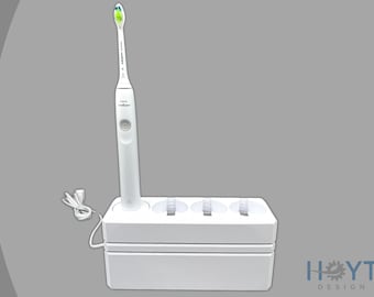 Electric Toothbrush Holder, Sonicare NEW STYLE USB, 4x, 3x, Bathroom Countertop, Wall Mount