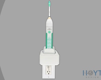 Electric Toothbrush Holder, E-Series Philips Sonicare, 1x, Bathroom Counter Organizer, Wall Mount