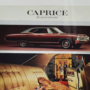 Auto Werbung Chevovll Caprice Custom Sedan (general Motors Company classic altes Foto Werbebroschüre Plakat Teile Chevy Autohaus USA US)
