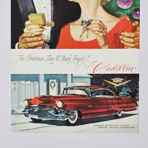 Auto-Werbung 1955 Cadillac (general Motors company classic altes Foto Werbebroschüre Retro Händler Autohaus Klassiker Sport american car)