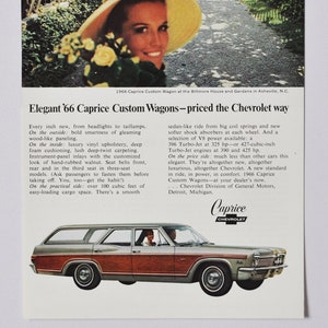 Auto Anzeige 1966 Corvette Caprice Custom Wagon (general Motors Company classic altes Foto Werbung Teile-Broschüre Retro Klassiker Chevy Auto)