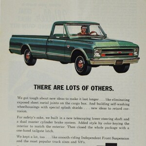 Auto Anzeige 1967 Chevvvv Chevy Pick-up (allgemeine Motor-Firma klassische alte Foto-Werbung Broschüre Poster Teile USA Chevy Händler US Truck)