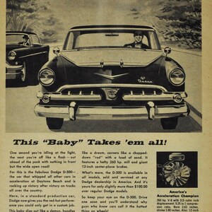 Auto-Werbung 1956 Dodge D-500 (motor company classic alte Foto-Werbung Teile Print-Broschüre Händler Autohaus America Chrysler Motors USA)