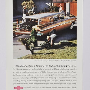 Auto Anzeige 1965 Chevovll Nomad (general Motors Company classic altes Foto Werbung Teile-Prospekt Retro Händler klassischer Chevy American)