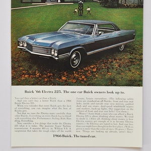 Auto Anzeige 1965 Buick Electra 225 ( Motor Company Klassiker altes Foto Werbebroschüre Retro Händler Muskel Sport Autohaus Klassiker amerikanisch )