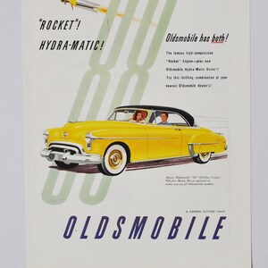 Annonce voiture 1950 Oldsmobile 88 (general motors company classic old photo publicité brochure concessionnaire concessionnaire retro classic quatre-vingt-huit)
