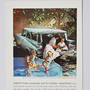 Auto Anzeige 1959 Corvette Wagon (allgemeine Motor-Firma Klassiker altes Foto Werbung Teile-Broschüre Retro Händler klassischer Chevy american auto)