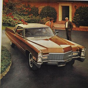 Auto Ad Cadillac (Motoren Firma Klassiker altes Foto Werbebroschüre Poster Händler Autohaus Teile Foto Original GM US Auto American)