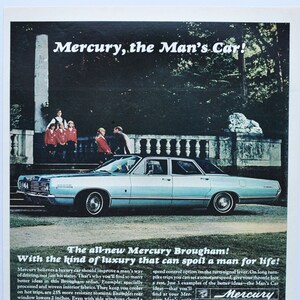 Grote autoadvertentie 1967 Mercury Brougham (ford motor company klassieke oude foto advertentie onderdelen gedrukte brochure dealer Amerikaanse markies montego)