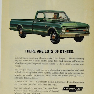Auto Anzeige 1967 Chevvvv Chevy Pick-up (allgemeine Motor-Firma klassische alte Foto-Werbung Broschüre Poster Teile USA Chevy Händler US Truck)