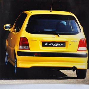 Foto 1999 Honda Logo (auto pers foto foto autobedrijf luxe dealer verkoop poster print Japanse auto geel)