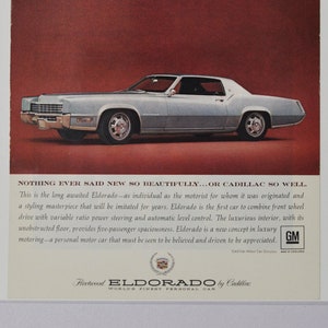 Auto Cadillac Fleetwood Eldorado (Motors Company Classic altes Foto Werbebroschüre Poster Händler Autohaus Teile Foto Original)