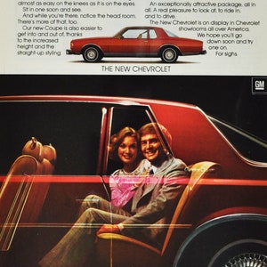 Auto-Werbung Chevovlet Chevy Coupé (general Motors company klassisches altes Foto Werbebroschüre Posterteile USA Chevy Händler US)