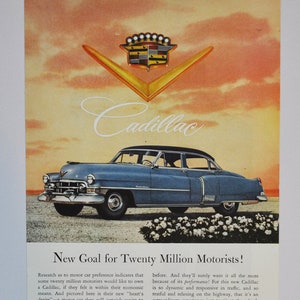 Auto Ad Cadillac (general Motors Company Klassiker altes Foto Reklame Teile Broschüre Händler Autohaus American Muskel Retro Klassiker Auto)