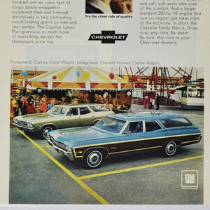 Auto Werbung Chevovlet Caprice Kombi Kombi (general Motors company klassisches altes Foto Werbebroschüre Posterteile Chevy Händler US Station)