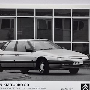 Foto 1990 Citroen XM Turbo SD (auto pers foto foto autobedrijf luxe dealer dealer brochure verkoop print Zweedse sedan auto)