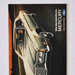 Auto Anzeige 1971 Mercury Montego MX Brougham (Ford Motor Company classic altes Foto Werbebroschüre Retro Händler Autohaus Klassiker Sport)
