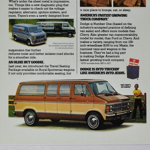 Auto-Werbung 1979 Dodge Van (Motor Company Classic Old Photo Werbung Teile Print Broschüre Autohaus American Chrysler Maxivan Street Truck)