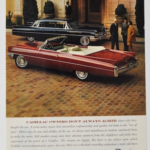 Annonce pour une voiture Cadillac de 1963 (photo ancienne classique de la société motors