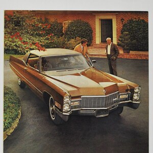 Auto Ad Cadillac (Motoren Firma Klassiker altes Foto Werbebroschüre Poster Händler Autohaus Teile Foto Original GM US Auto American)