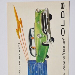 Auto-Werbung 1954 Oldsmobile 88 (allgemeines Werbungs-Broschüre altes Foto Werbeprospekt Retro Händler Autohaus 1988)