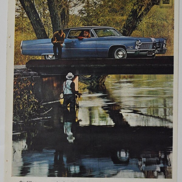 Annonce de voiture 1968 Cadillac (entreprise de moteurs classique vieille photo publicité brochure affiche concessionnaire pièces photo originale GM US auto usa)