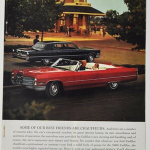 Publicité pour une voiture Cadillac de 1966 (photo ancienne classique de la société motors