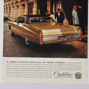Auto Ad Cadillac (Motoren Firma Klassiker altes Foto Werbebroschüre Poster Händler Autohaus Teile Foto Original GM US Auto American)