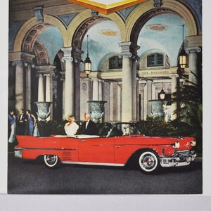 Auto Ad Cadillac (Motoren Firma Klassiker altes Foto Werbebroschüre Poster Händler Autohaus Teile Foto Original GM US Auto American)