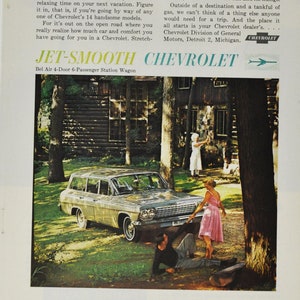 Auto Werbung Chevovlet Bel Air 4-Türer Kombi (general Motors company klassisches altes Foto Werbebroschüre Posterteile USA Auto Chevy)