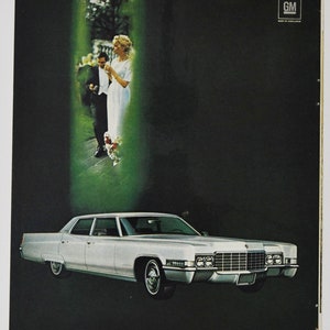 Auto Anzeige 1969 Cadillac Fleetwood Brougham (motors company classic altes Foto Werbung Broschüre Poster Teile Foto original GM US Auto USA)
