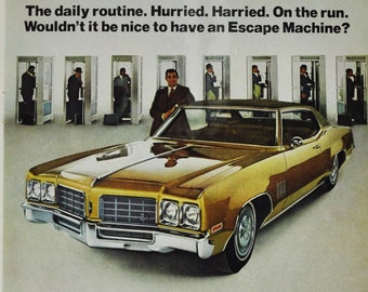 Car Ad 1970 Oldsmobile Delta 88 Royale (general motors company classic old photo advertisement brochure dealer dealership olds rocket usa)