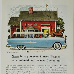 Auto-Werbung Chevovlet Two-Ten Handyman (general Motors Company classic altes Foto Werbebroschüre Plakat Teile USA Händler Auto 2-10 Chevy)
