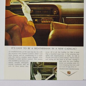 Auto-Werbung 1964 Cadillac (Motors Company Classic altes Foto Werbebroschüre Poster Händler Autohaus Teilefoto Original GM US Auto USA)