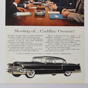Annonce de voiture Cadillac (motors company vieille photo classique publicité brochure affiche concessionnaire concessionnaire pièces photo originale GM US auto américaine)