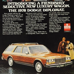 Auto-Werbung 1978 Dodge Diplomat (motor company classic altes Foto-Werbeteile-Print-Broschüre Autohaus America Chrysler Motors US)