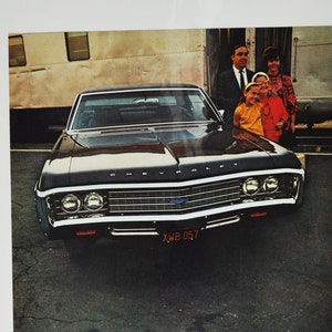 Annonce de voiture Chevrolet Impala Custom Coupé (general motors company classic old photo publicité brochure poster parts usa auto chevy dealer us)