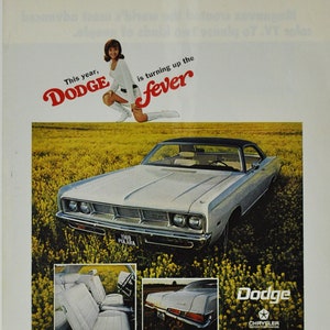 Auto-Werbung 1969 Dodge Polara (motor company classic altes Foto-Werbeteile-Print-Prospekt Autohaus Amerika Chrysler Motors USA)
