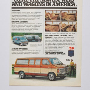 Auto-Werbung 1979 Dodge Van (Motor Company Classic Old Photo Werbung Teile Print Broschüre Autohaus American Chrysler Maxivan Street Truck)