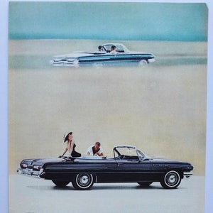 Großes Auto Werbung 1962 Buick Invicta (general Motors Company GM alter Klassiker Fotowerbung Teiledruck Skylark LeSabre Electra 225 Wildcat)