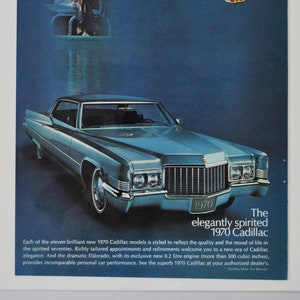 Auto-Werbung Cadillac 1970 (Motors Company Classic altes Foto Werbebroschüre Poster Händler Autohaus Teilefoto Original GM US Auto USA)