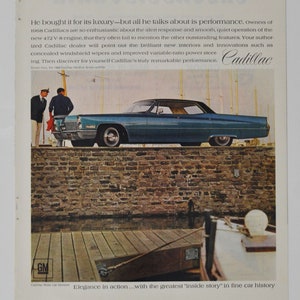 Auto Ad Cadillac (Motoren Firma Klassiker altes Foto Werbebroschüre Poster Händler Autohaus Teile Foto Original GM US Auto American)