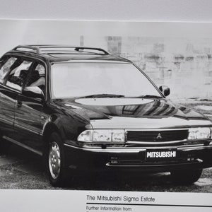 Grande foto Mitsubishi Sigma Estate (macchina fotografica foto motore auto lusso rivenditore vecchia auto giapponese)