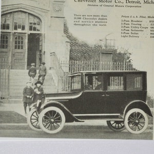 Auto-Werbung 1923 Chevovlet (general Motors company classic altes Foto Werbebroschüre Plakat Teile USA Chevy Händler Autohaus US Motor)