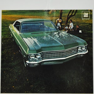 Auto-Werbung 1970 Chevovll Caprice (general Motors company klassisches altes Foto Werbebroschüre Posterteile usa Auto Chevy Händler Motor US)